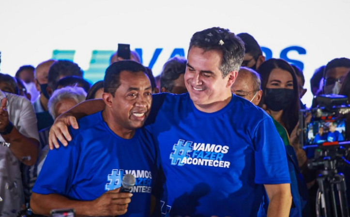 Na foto o ex-prefeiro Joel Rodrigues com o senador, Ciro Nogueira. Imagem reprodução.