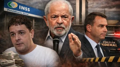 A nova estratégia do governo é comparar o caso de Lulinha ao de Flávio Bolsonaro - Foto: Reprodução/Imagem gerada por IA